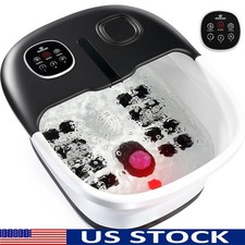 5-in-1 Heated Foot Spa Massage Soaking Bath W/ Bubbles Vibrations  Rollers New
