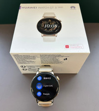 HUAWEI Watch GT 3 Classic White Leather 42mm Smart Watch Mint Condition
