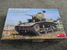 Miniart 1:35 Scale Model Kit M3 Stuart Tank