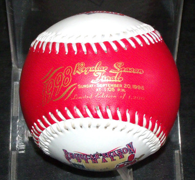 9/20/1998 Season Finale Cleveland Indians Souvenir Baseball  #BB08