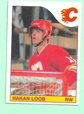 (1) HAKAN LOOB  1985-86 O-PEE-CHEE # 184 FLAMES 2ND YEAR NM  CARD (M5072)