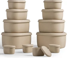 12Pcs/Set Nesting Silicone Food Storage Containers with Lids, BPA Free Reusable 