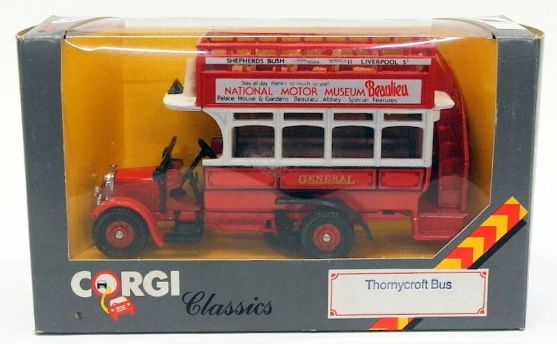 Corgi Diecast Model Bus C858/1 - Thornycroft Bus (Beaulieu) - Red - Image 2 of 2