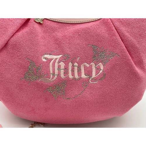 Juicy Couture Pink Lemonade Wingin It Hobo Bag with Matching Card Case - Picture 4 of 12