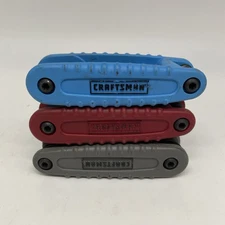 Craftsman 3pc Folding Hex Torx Key Sets Blue Red Gray 46701 46702 46703 EUC