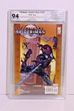 Ultimate Spider-man #115 PGX 9.4 signed by brain Michael Bendis & Stuart Immonen