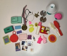Mattel Barbie 1990s doll small items food dishes accessories Lot Of 31 Items
