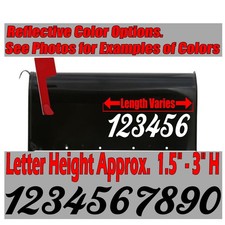 Mailbox Numbers Custom Decal Sticker SET Personal Home Address Reflective Option