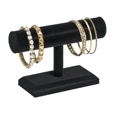 SSWBasics Small Black Velvet T-Bar Display-RTA- Elegant T-Bar Bracelet Holder