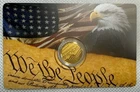 1/1000 oz .999 Gold Round We The People Eagle w/ Display Card