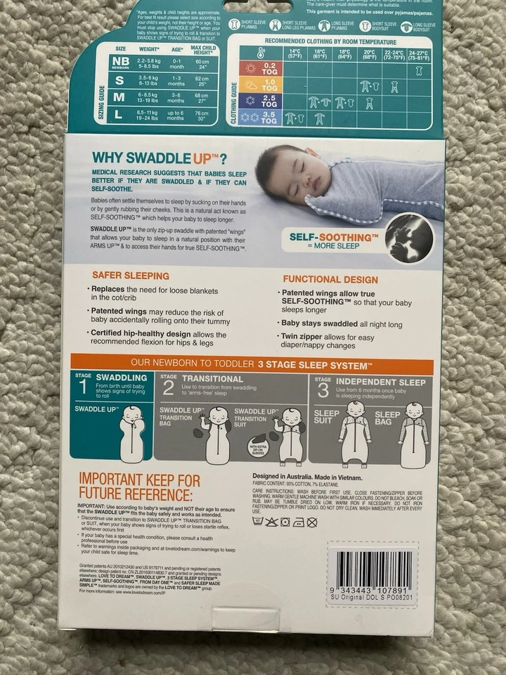 Love To Dream пеленать вверх оригинальный сна мешок S маленький оливковый хлопок 1.0 TOG - Изображение 2 из 4