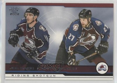 2001-02 Pacific Riding Shotgun Joe Sakic Scott Parker #408 HOF 00hi