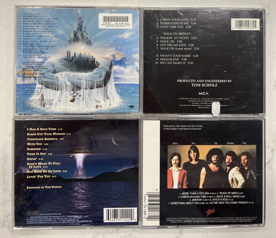 Lot Of 4 Boston CD More Than A Feeling Don’t Look Back I Need Your Love Foto 2 de 4