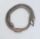 Gabrielle Bruni Sterling Silver 14K Gold Diamond Blossom Popcorn Chain Necklace