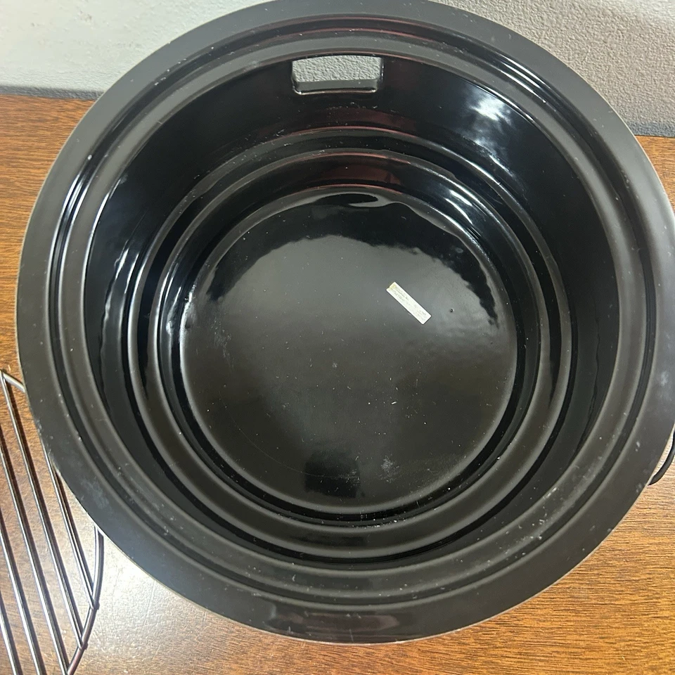 Parrilla de barbacoa interior vintage Rival Crock modelo 5730 gres negro sin humo Foto 4 de 4