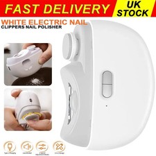 Electric Nail Clippers Automatic LED Light Trimmer Toe C-utter USB Rechargeable
