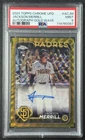 JACKSON MERRILL PSA 9 2024 TOPPS CHROME UPD ROOKIE AUTO GOLD WAVE REFRACTOR /50