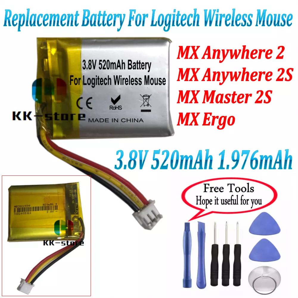 arabisk bekymring Thorns 520mAh Battery for Logitech MX Anywhere2 2S MX Master 2s MX Ergo Wireless Mouse | eBay arabisk bekymring Thorns 520mAh Battery for Logitech MX Anywhere2 2S MX Master 2s MX Ergo Wireless Mouse | eBay