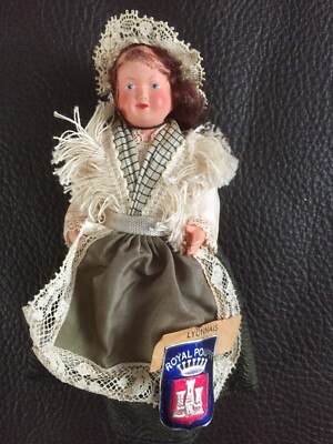 ANCIENNE POUPEE FOLKLORIQUE REGIONALE lyonnais petit colin 13 cm n