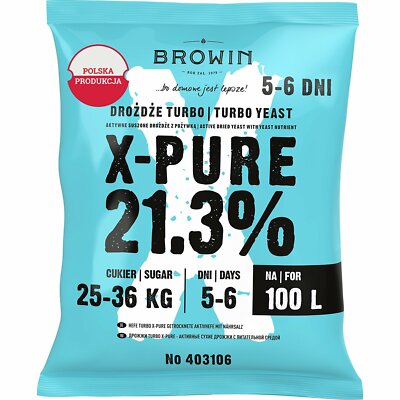 Turbohefe X-Pure 21,3%, 100L- 300g  Gärhefe Hefe NEUHEIT !! Das beste !!