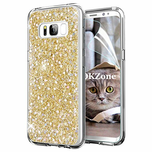 OKZone Cover Samsung Galaxy S8 Plus, Custodia Lucciante con Brillantini (M2z)