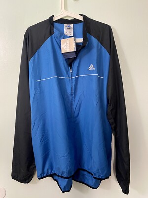 NWT! Men’s Adidas Response Running Three Stripe Full Zip Wind Jacket sz XL 