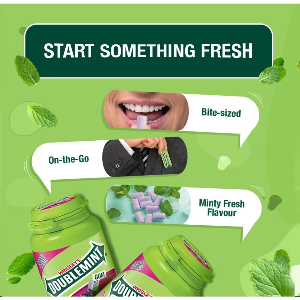 Wrigley's Doublemint 瓶口香糖呼吸-浆果 — 第 3/4 张图片