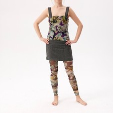Dolce&Gabbana Silk Dress Leggings Set Size M