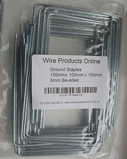 GARDEN GALVANISED Metal Ground Pegs Pins Staples for Weed Control Fabric 100