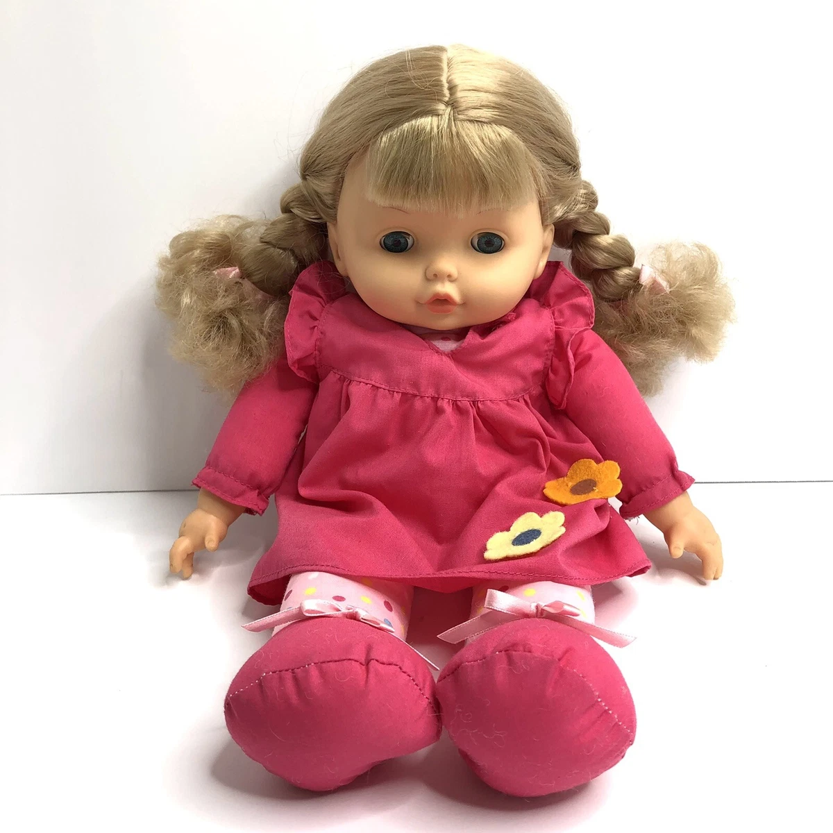 Cititoy Baby Doll 16 inch 1991 Vintage Soft Body Doll Eyes Open Close Toy Braids