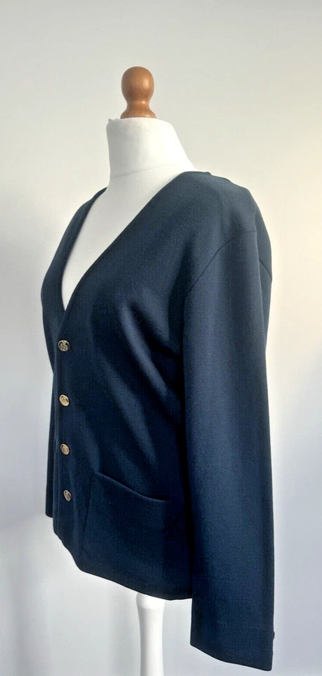 Men’s, St Croix, Cardigan, L, Navy, 100% Merino Wool, Made USA, Retro, Vintage - Image 2 of 4