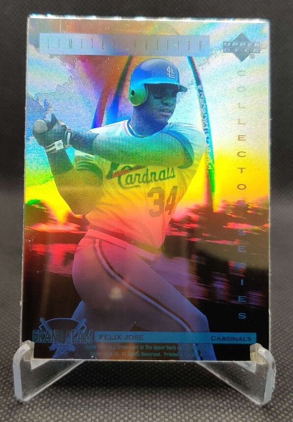 1992 Upper Deck Dennys Grand Slam Hologram #4 Felix Jose Cardinals baseball card