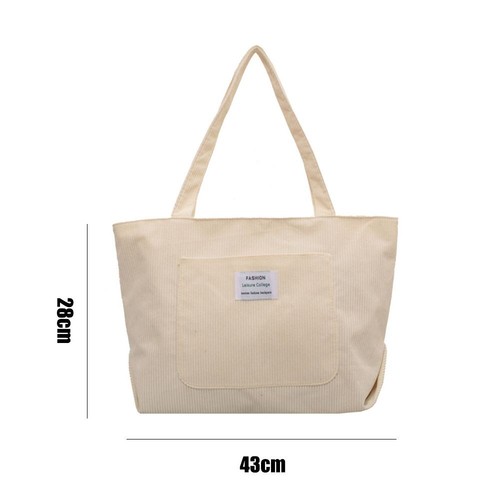 Women Canvas Shoulder Crossbody Bag Large Capacity Totes Pure Color Handbag - Picture 3 of 16