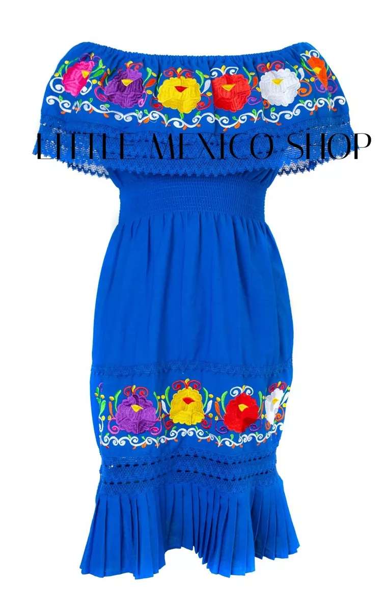 Royal blue sale mexican dress