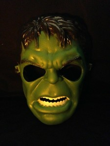 Marvel Incredible Hulk Green Mask Kids Hard Plastic Halloween