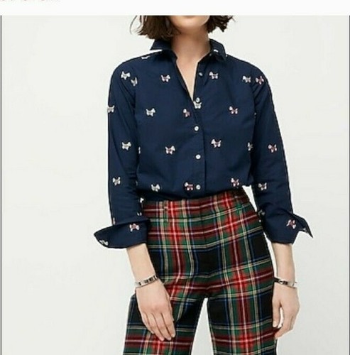 NWT J CREW SCOTTIE DOGS PERFECT SLIM 