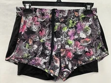 RBX Women's Active Workout Running Shorts Lined Multicolored Green Pink Size S/P