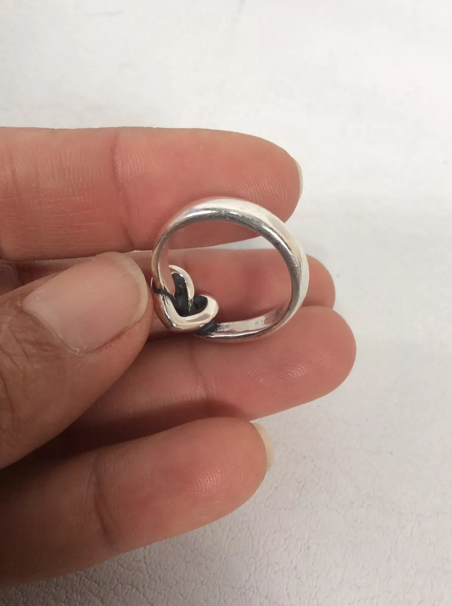Delicate heart knot sales ring