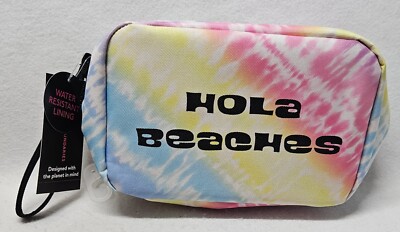 No Boundaries Women s Beach Pouch ''Hola Beaches'', Tie Dye/New