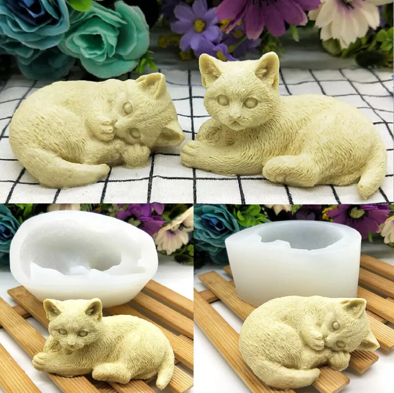 3D Teddy Bear Candle Soap Making Mold Silicone Cake Chocolate Baking Mould