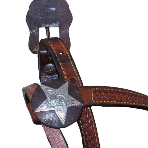 Cowperson Tack Sterlingsilber auf Eisen Show Trophäe Western Stirnband Kopfstück - Bild 9 von 12
