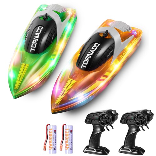 2-Pack LED Remote Boats, 50-100Min Play, Kids/Adults, Pool & Lake Fun - Picture 3 of 13