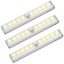 thumbnail 2 - Amir Motion Sensing Closet Lights 3 Pack Diy Stick-On Anywhere Portable 10-Led W