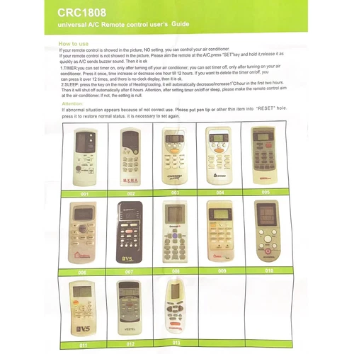 New CRC1808 For LiBya Chigo AUX Universal LED Air Conditioner Remote With Heat - Picture 5 of 5