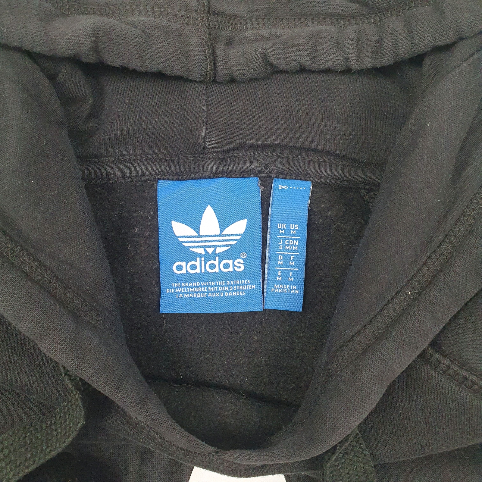 ADIDAS Full Zip Cotton Blend Jumper Sweatshirt Mens M image 2