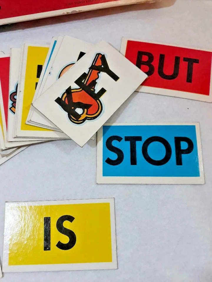 SCRABBLE ALPHABET GAME Replacement Parts 23 WORD CARDS ONLY 2 SIDED 1972 Selchow - Image 4 of 4