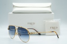 NEW FRED FG 40024U 30W GOLD TORTOISE GRAD BLUE AUTHENTIC SUNGLASSES FRAMES 60-11
