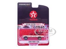 1988 FORD F-250 TOW TRUCK "TEXACO" RED & WHITE 1/64 MODEL BY GREENLIGHT 41165 D