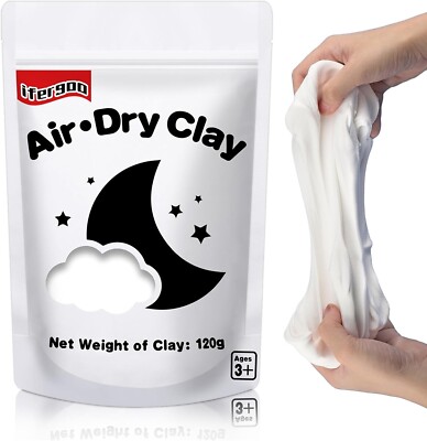 Lufttrockene Knete, ultraleichte Modelliermasse, Magic Clay DIY Geschenke (weiße Knete)