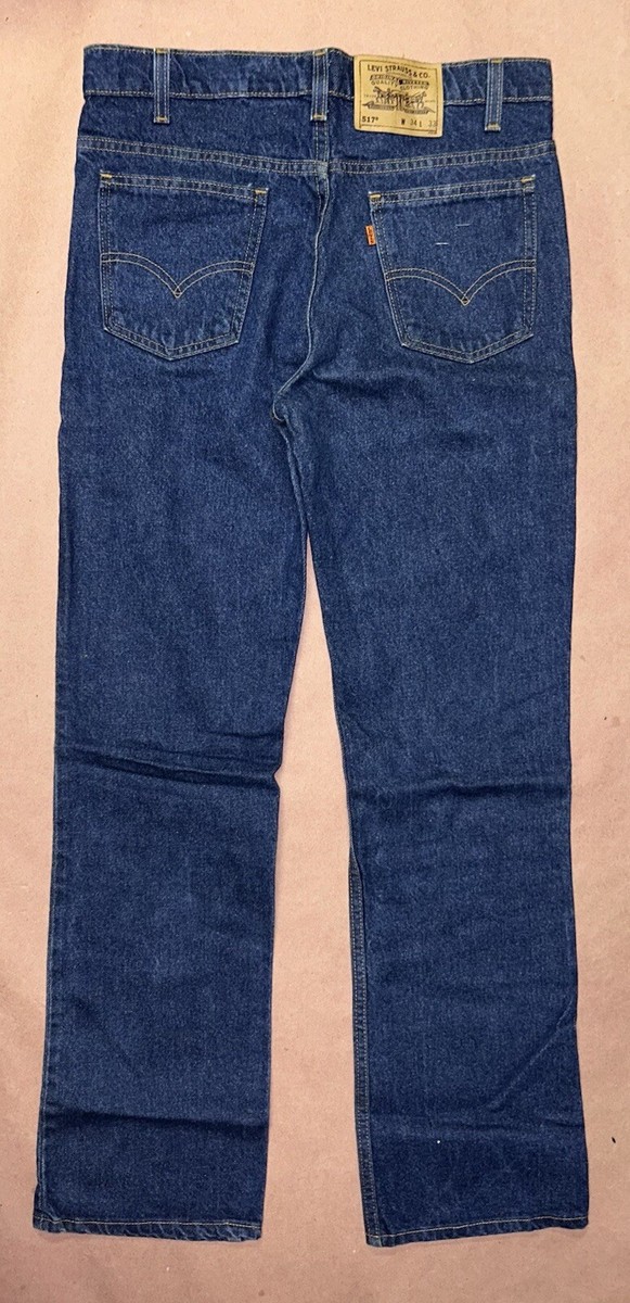 パンツ 90s dead stock Levi's 517 denim pants Vintage 1990's Levis 517, Deadstock NWT, Bootcut Blue Jeans